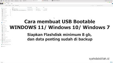 Cara Membuat Bootable USB Windows 11, Windows 10, Windows 7