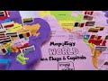 World map countries capitals  flags  best educational puzzle aid  imagimake mapology toy review