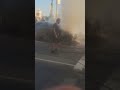 Αναστάτωση στη Λεμεσό - Αυτοκίνητο έπιασε φωτιά σε κυκλικό κόμβο
