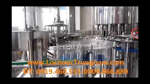 Hệ thống Chiết rót, đóng nắp tự động chai Pet 3 trong 1-Nước tinh khiết đóng chai