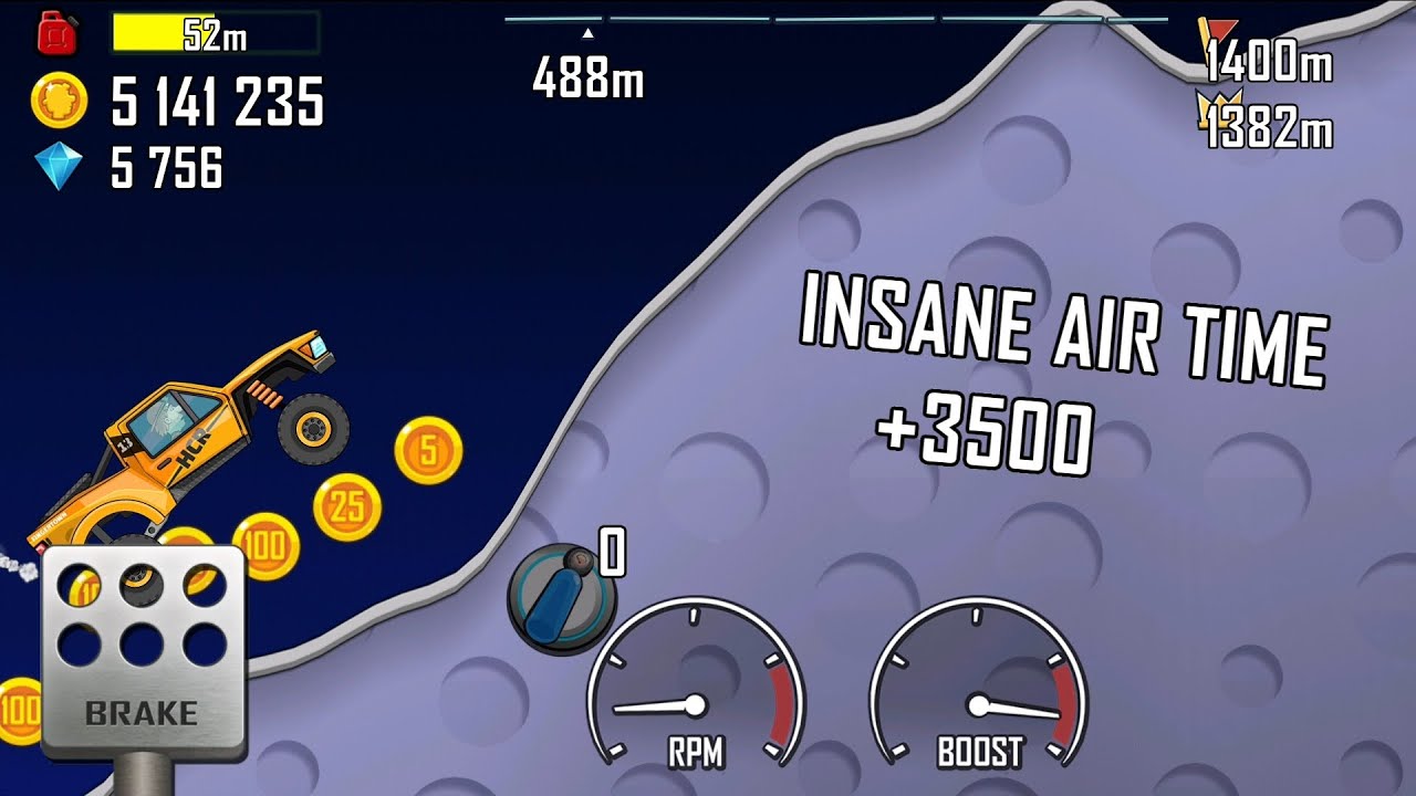Moon Hcr Racing Hill climb racing HCR on moon π - YouTube