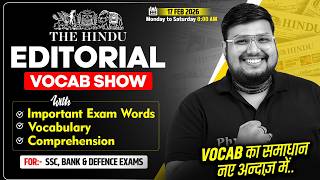 The Hindu Editorial Vocab Show | 17 Feb Words, Vocab & Comprehension | SSC & Bank | By Bhragu Sir screenshot 4