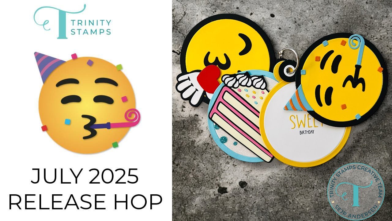 Super Easy and Fun Emoji-themed Birthday Album with Trinity Stamps' July 2025 Release!