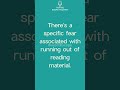 What is the fear of running out of what to read called?
