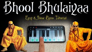 Bhool Bhulaiyaa Song Tune On Piano | Easy & Slow Piano Tutorial | #Shorts #MusicLoverKrishna #Viral screenshot 4