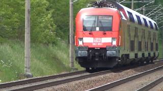 Loud greetings from the RE1 with DB 182 003 at the level crossing  #re1 #182 #trainspotting