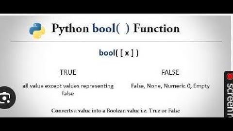 python bool function