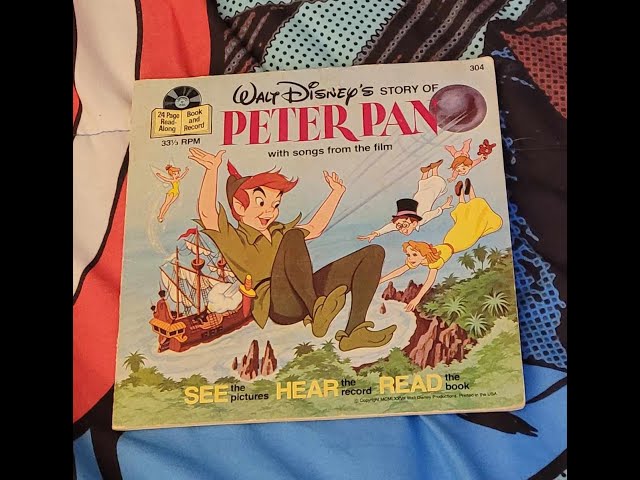 episode 52 Disney Peter pan 1977 book on record cut version - YouTube