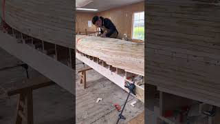 How to Make a Stunning Wooden Canoe by Hand 🛶✨ #shorts