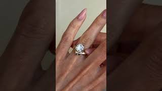 2Ct round brilliant sapphire engraved style engagement ring