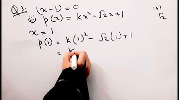 Find  value of k if x-1 is a factor of P(x) in each of the following cases x^2+x+k I2x^2+kx+root 2I