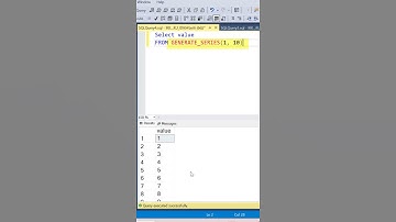 Thumbnail of SQL Tip | Generate a Series in a Single Step !  #sqltips  #sqlinterviewquestions