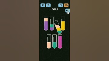 Water color sort level #6 | Mobile games #shorts #gameplay #trickymindgames