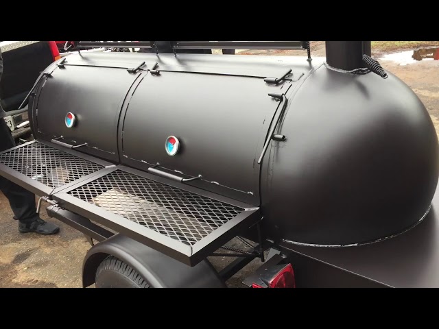 BBQ Smoker 250 Gallon Reverse Flow Patio BBQ Cooker Grill Box