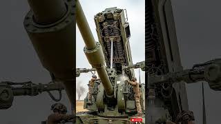 Massive M777 Howitzer under intense maintenance! #artillery #military #weaponry #shorts #mustwatch