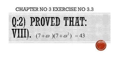 Proved That following Equations Chapter 3 Ex 3.3 question 2 Equation 8