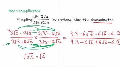 MCV4U/Grade 12 Calculus and Vectors - 1.1 Radical Expressions: Rationalizing Denominators