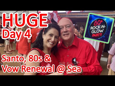 Carnival Luminosa Valentine's Cruise 2024 - Day 4 Santo, Vow Renewal at Sea and 80s Rock N Glow Video Thumbnail