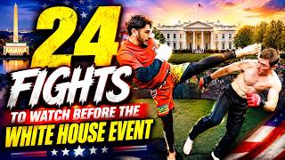 24 fights before the UFC White House event