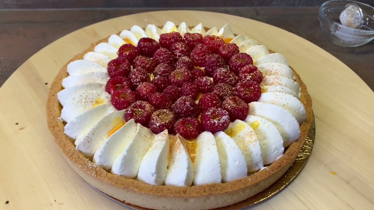 Tarte fuit de la passion framboises