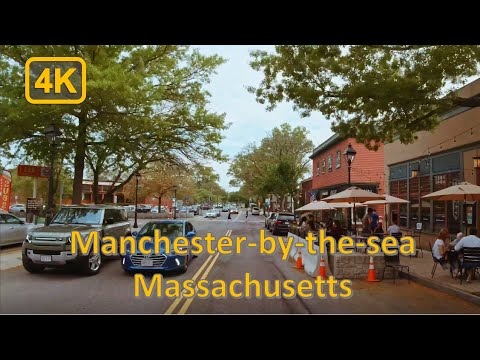 Driving in Downtown Manchester-by-the-sea, Massachusetts - 4K60fps