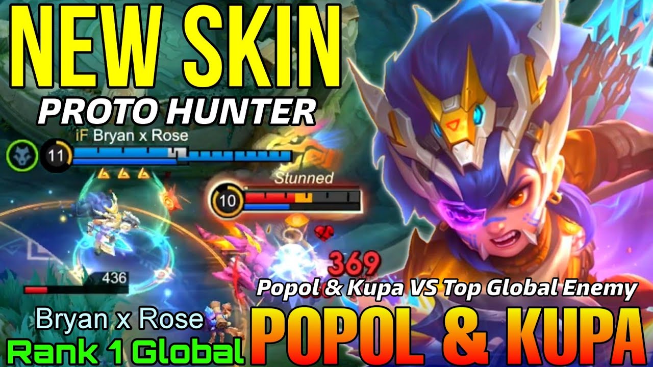 Proto Hunter Popol & Kupa New All Star Skin Gameplay - Top 1 Global Popol and Kupa by Bryan x Rose