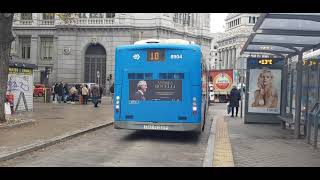 Here is the EMT bus 8904 on the number 10 in Madrid Friday 23 December 2022