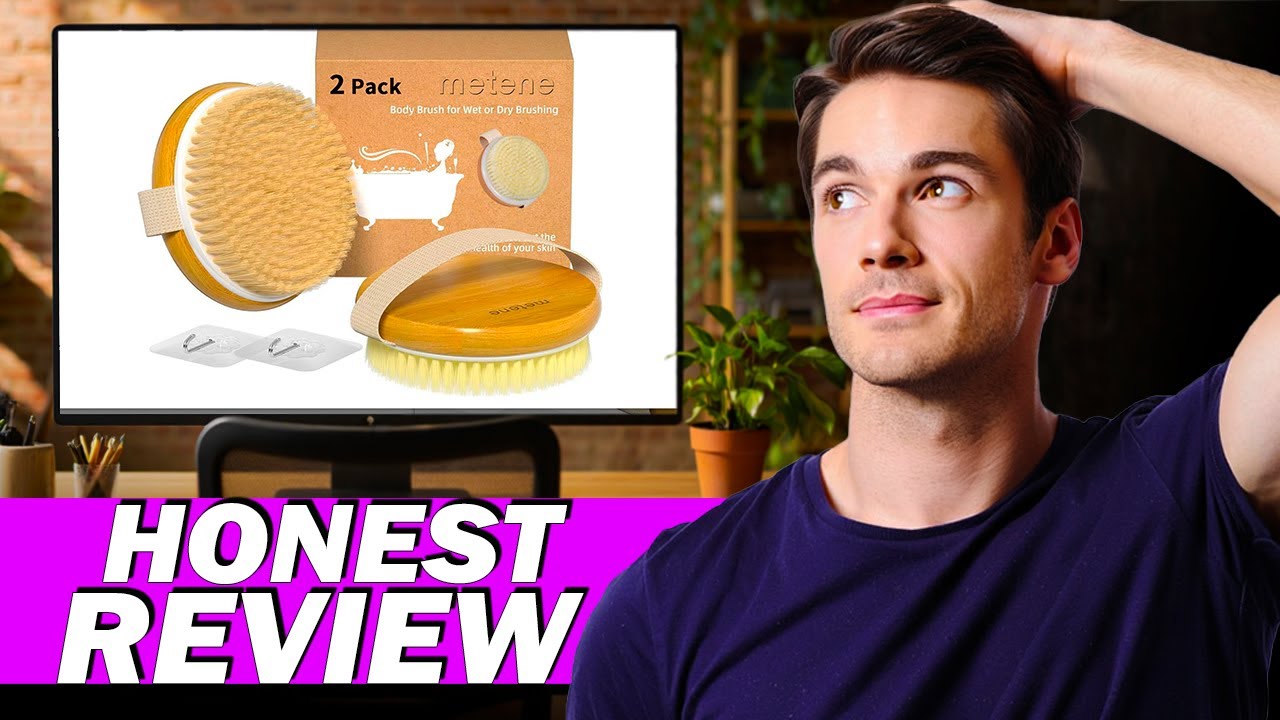 Metene 2 Pack Bamboo Dry Body Brushes Review | Shower Brush for Cellulite & Exfoliation