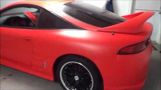 97 Mitsubishi Eclipse GSX demo car built UPDATE 4 Vinyl Wrap Going On Matt Red Eclipse Gst Vinyl Wrap Update
