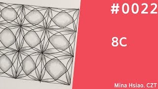 Zentangle Pattern 젠탱글 패턴 (8C by Mina Hsiao. CZT) #0022