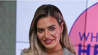 Megan Barton Hanson Flaunts Her Toned Legs In Leather Mini Skirt Teamed With Frilled Blouse