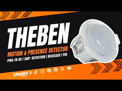 Vidéo : Theben PIRA-T8-DE | Détecteur de mouvement et de présence PIR encastré | Détection à 360°