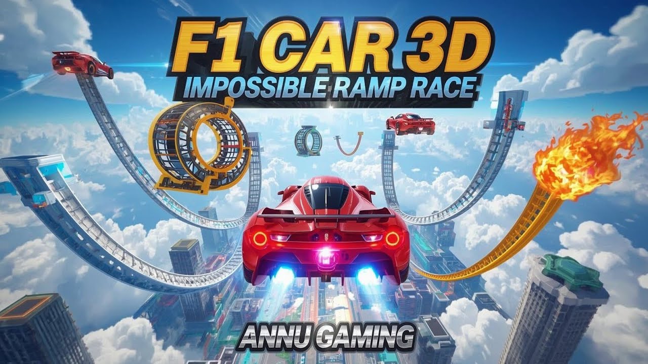 F1 Car Mega Ramp Challenge || F1 Car || Parkour Race Watch  Like Comment 👍