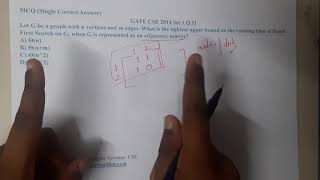 GATE CSE 2014 SET 1  Q 11|| Graph ||Data Structure || GATE Insights Version: CSE
