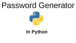 Password generator in Python