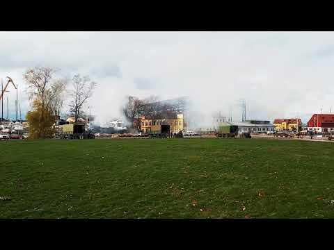 M101 being shot during military exercise in Klaipėda, Lithuania