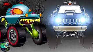 Police Monster Truck + More Halloween Cartoon Videos for Toddlers