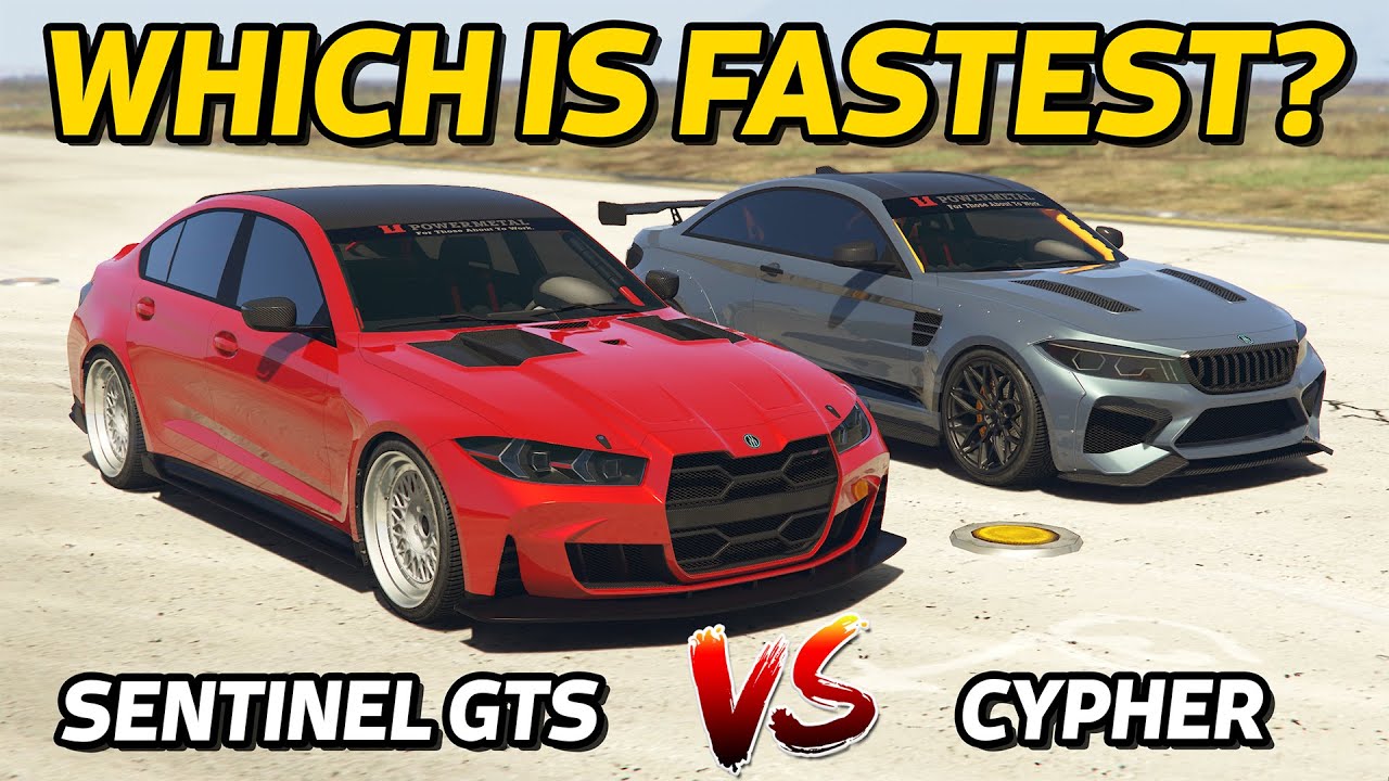 GTA 5 ONLINE - SENTINEL GTS VS CYPHER (WHICH IS FASTEST?)