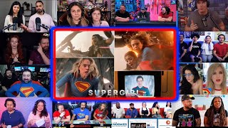 SUPERGIRL Official Trailer MEGA REACTION MASHUP | Milly Alcock | Dcu | James Gunn