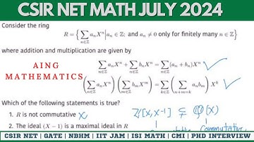 ID-704039 Solution | Abstract Algebra | CSIR NET MATH 2024 JULY