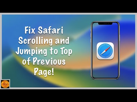 How to Fix Safari Scrolling/Jumping to Top of Previous Page!
