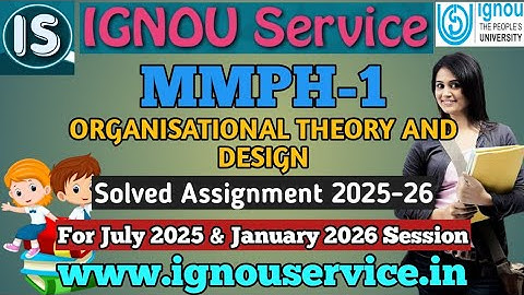 IGNOU MMPH-1 Solved Assignment 2025-26 For July 2025 and January 2026 Session