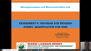 PROGRAM FOR REVERES STRING  MANIPULATION FOR 8086 || MPMC