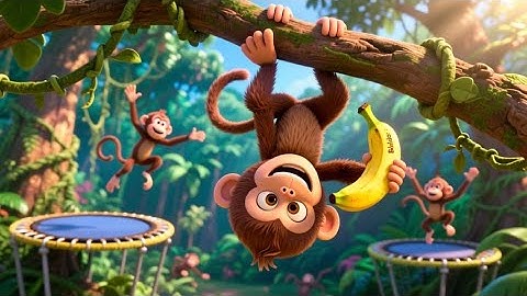 Monkey Banana Song 🍌🐒 | Fun Animal & Learning Song for Kids | Nursery Rhymes & Baby Songs