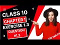 ||Math10 Class||Chapter#1,||exercise 1.3||Question 1,2||