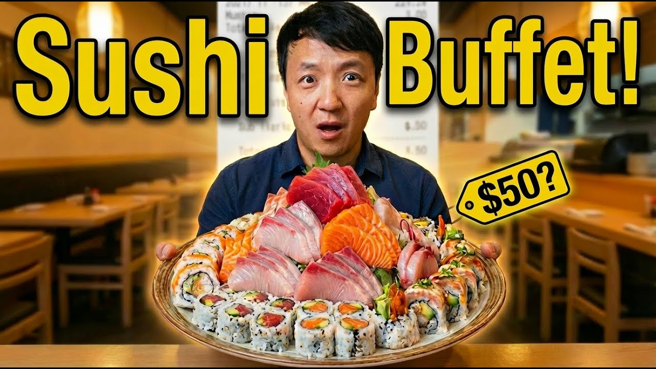PREMIUM All You Can Eat Sushi Buffet in Vancouver Canada | BEST Sushi Buffet!