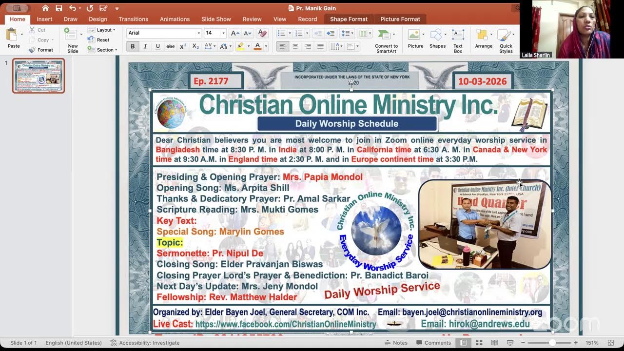 CHRiSTiAN ONLiNE MiNiSTRY's Personal Meeting Room