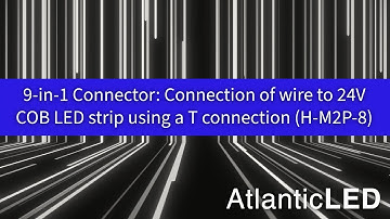9 in 1 Connector: Connection of wire to 24V COB LED strip using a T connection
