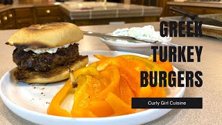 How to make easy, juicy, delicious Greek Turkey burgers | Curly Girl Cuisine