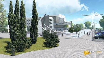 Community center 3D animation